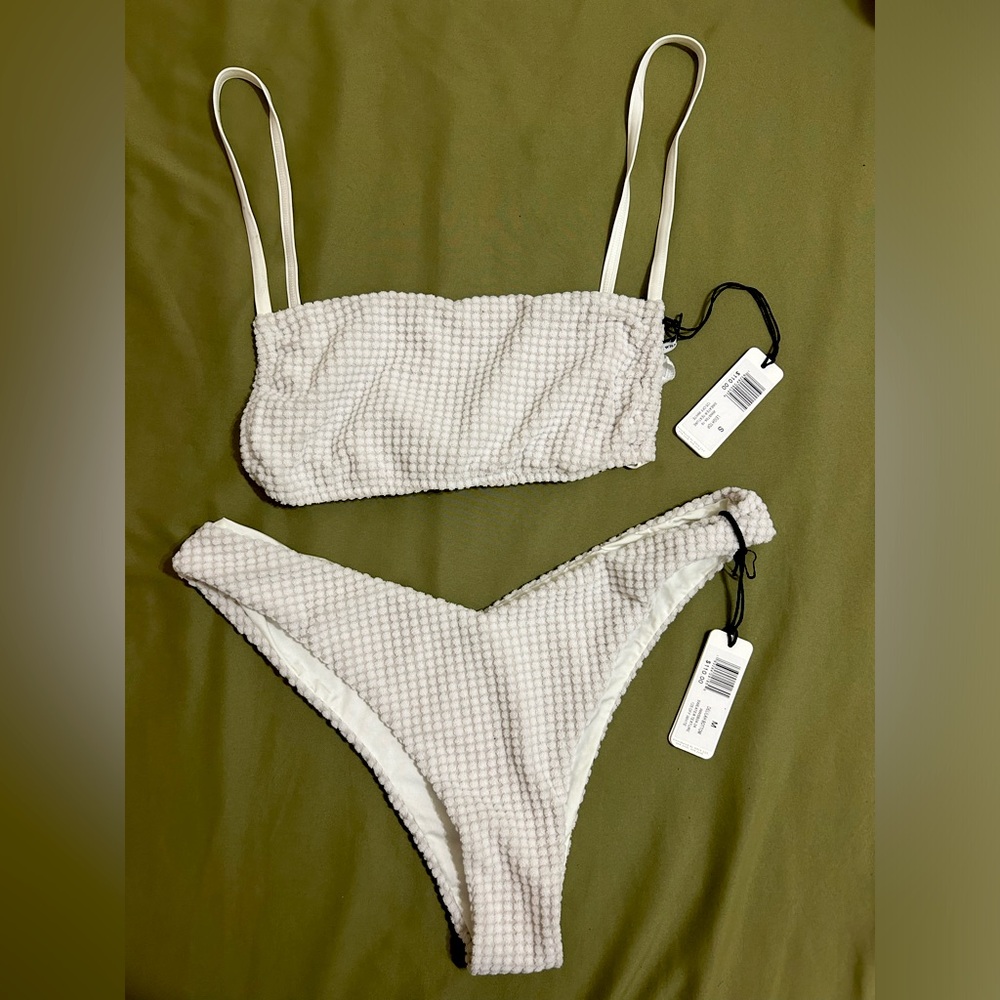 WeWoreWhat sweater textured bikini set